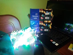 Светодиодная гирлянда на елку, 28м, 500 LED, 8 режимов, прозрачный провод, Холодный белый фото от покупателей 1
