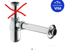 Сифон для раковины KLUDI 101050500 1 1/4" х 32 мм колбовый хром фото от покупателей 2