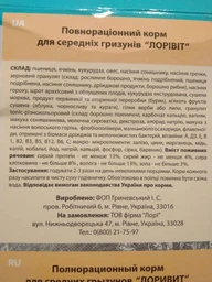 Повнораційний корм для середніх гризунів ЛоріВіт 1,2 кг фото від покупців 2