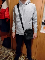 Вертикальний месенджер Vintage з натуральної шкіри чорного кольору з плечовим ременем (bg149fash92)
