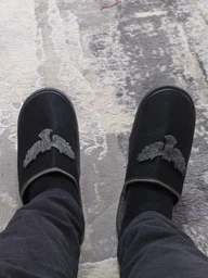 Чоловічі домашні капці з закритим носком з фетру FX shoes 2016 44/45 Чорно-сірі (2820000012685) фото від покупців 1