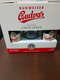 Подарочный набор пива Budweiser светлое фильтрованное 5% 0.5 л x 4 шт. + кружка 0.5 л (8594403707380) фото от покупателей 1