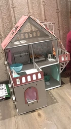 Кукольный домик NestWood Мини Коттедж дом для кукол Лол, мебль 9 ед, розовый (kdl001) фото от покупателей 5
