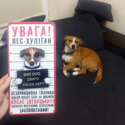 Металлическая табличка "Пес хулиган" для декора дома, декор стен, декор комнаты