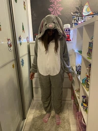 Пижама Кигуруми Kigurumi Кролик Негодяй Серый Зайчик Заяц Для Детей И Подростков 145-155 см. (2029) фото от покупателей 1
