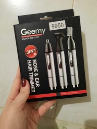 Триммер для носа ушей и бороды 3 в 1 Geemy GM-3107 аккумуляторный 3 Вт зарядка от сети 220 В Silver фото от покупателей 17