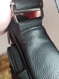 Мужская сумка через плечо из натуральной кожи зернистая Vintage Черная средняя (bg202fash03) фото от покупателей 1