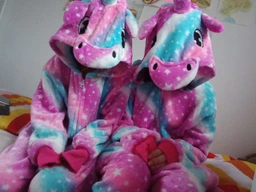 Кигуруми для девочек на молнии пижама Kigurumi единорог детский розовый со звездами 100-110 см. (2005)