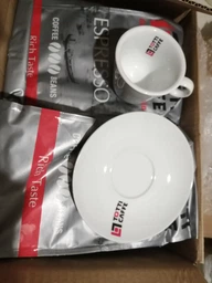 Набор TOTTI Caffe Кофе в зернах Espresso 1 кг х 2 шт + Чашка с блюдцем для капучино (8720254065991) фото от покупателей 9