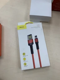 Кабель Lightning > USB Baseus Cafule Special Edition 2.4A 1.0m (CALKLF-GG1) Gray фото від покупців 5