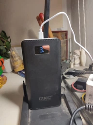 Зовнішній акумулятор UKC 50000 (15000) mAh Power Bank з екраном 4хUSB Чорно-червоний (12392)