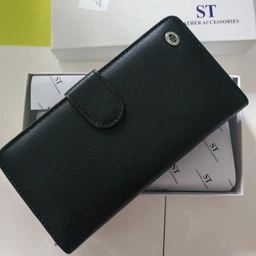 Вертикальний молодіжний гаманець із натуральної шкіри ST Leather Чорний для карт унісекс (bg193fash00) фото від покупців 7