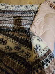 Ковдра верблюжа шерсть Casablanket Хутряна 150х210см Бежевий