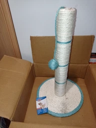 Дряпка стовп для кішок Trixie кругла на підставці 31 х 31 х 50 см білий з бузковим (TX-4309) фото від покупців 1