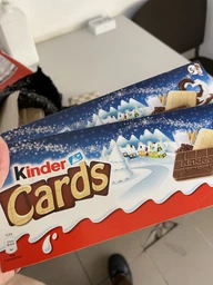 Печенье Kinder Cards сливочно-шоколадный наполнитель 128г