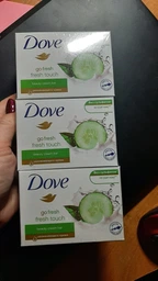 Упаковка крем-мыла Dove Прикосновение свежести 135 г х 3 шт (7501056371821) фото от покупателей 4