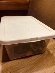 Бокс для зберігання Heidrun R-box пластиковий з кліпами 14 л Коричневий (4604_коричневий) фото від покупців 1
