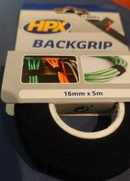 Лента-застежка HPX Backgrip для бандажа кабелей 16 мм х 5 м Черная (BG1605)