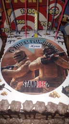 Сахарна їстівна картинка Modecor Модель Standoff 2 Ø 20см, вис. 2,5см, 3,5см для хлопчика на торт і топпери 10,11,12,13,14,15 років з мобільною грою Стандофф 2 (SNP - 00081) фото от покупателей 1
