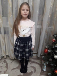 Юбка Ласточка 21_5027 140 см Красный клетка