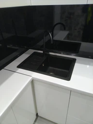 Гранитная мойка для кухни AquaMill MAYAMI бежевая + Смеситель фото от покупателей 3