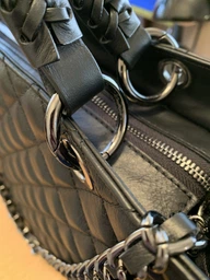 Сумка женская кожаная тоут большая Regina Notte Tote Nappa 3155 Черно-синий фото от покупателей 2