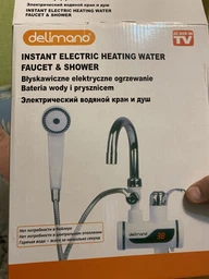 Проточний водонагрівач Delimano з душем и LCD екраном Нижнє підключення в комплекті універсальний ключ Snap-n-Grip Білий фото від покупців 4
