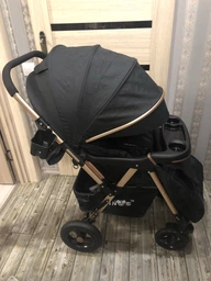 Прогулянкова коляска з перекидною ручкою Ninos Maxi 2, Black Gold фото от покупателей 7