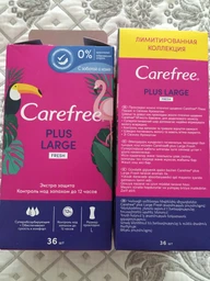 Ежедневные гигиенические прокладки Carefree Plus Large Fresh 36 шт (3574661604770/3574661487656) фото от покупателей 8