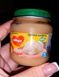 Дитяче пюре Milupa Цвітна капуста з 4 місяців 125 г (5900852030246)