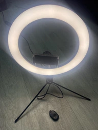 Комплект блогера RZTK Ring Light Black (кільцева led лампа 26 см / 10 Вт / штатив) фото від покупців 15