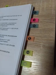 Закладки-индексы пластиковые флажки Centrum 45x12 мм 5x25 листов 2 шт (804082) (2000998452384) фото от покупателей 1
