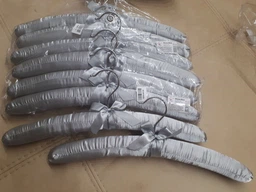 Набір атласних вішалок Алеана 38х15 см 3 шт. Сірий (RE17404)
