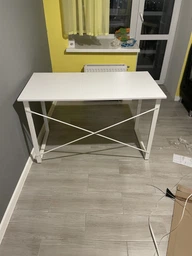 Компьютерный стол Ferrum-decor Дейв 75x100x60 белый ДСП Дуб Сан-Марино 16мм фото от покупателей 3