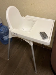 Детский стульчик IKEA ANTILOP высокий с поддончиком серебро 290.672.93 фото от покупателей 9