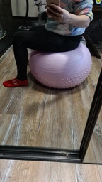 Мяч для фитнеса (фитбол) полумассажный PowerPlay 4003 Ø65 cm Gymball Зеленый + насос (PP_4003_65_Green) фото от покупателей 7