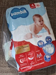 Підгузки дитячі одноразові Bambik Medium розмір 4 MAXI 7-18 кг 36 шт. (4823071652277) фото від покупців 5