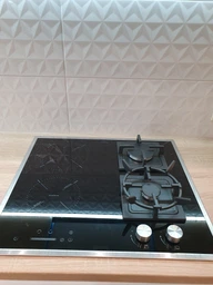 Варочная поверхность комбинированная Luxor GI 67 SS Wog Booster + круглая Wok подставка для газовой части в подарок черный, нержавеющая сталь, прочие цвета фото от покупателей 3