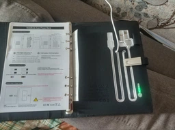 Смарт-блокнот с беспроводной зарядкой Powerbank с флешкой 16 Гб Темно-серый (0101) фото от покупателей 2