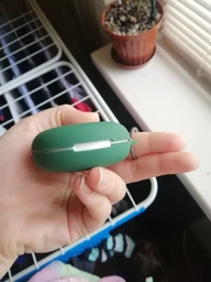 Силиконовый чехол Nik с карабином для Oppo Enco W31 черный фото от покупателей 1