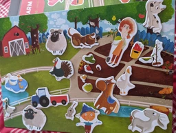 Магнитная игра DoDo Создай свою Ферму 44 элементов + планшетка (200206) (4820198244590)