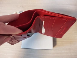 Портмоне женское GRANDE PELLE из натуральной кожи вертикальное с монетницей Красное 55699 фото от покупателей 2