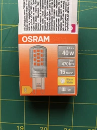 Светодиодная лампа Osram PIN40 CL 4,2W 470Lm 2700K G9 (4058075432390) фото от покупателей 7
