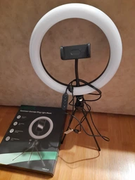 Комплект блогера RZTK Ring Light Black (кільцева led лампа 26 см / 10 Вт / штатив) фото від покупців 12