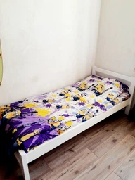 Ліжко односпальне тахта RainbowDream Лентори 90х190 см біло-блакитний масив вільхи, без ящиків