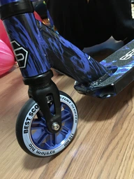Самокат Трюковий 74609 Best Scooter Hic-Система, Пеги, Алюмінієвий Диск І Дека чорно синій фото від покупців 5