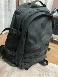 Походный тактический рюкзак с органайзером и поясным ремнем на 40 литров Черный фото от покупателей 1