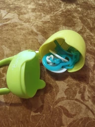 Контейнер для пустышки 0+ Baby Тeam Желтый с зеленым фото от покупателей 4