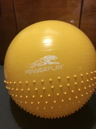 М'яч для фітнесу (фітбол) напівмасажний PowerPlay 4003 Ø65 cm Gymball Синій + помпа (PP_4003_65_Blue)