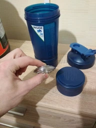 Шейкер спортивний BlenderBottle ProStak 22oz/650ml із 2-ма контейнерами Grey фото від покупців 10